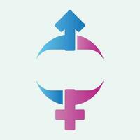 male and female gender logos vector