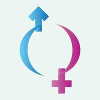 male and female gender logos vector