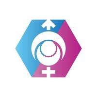 gender illustration logo. vector