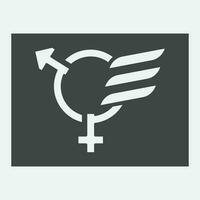 male and female gender logos vector