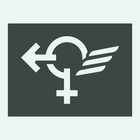 male and female gender logos vector