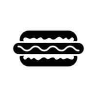 hot dog icon vector design template in white background