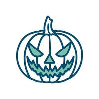 Víspera de Todos los Santos calabaza icono vector diseño modelo en blanco antecedentes