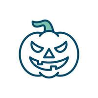 Víspera de Todos los Santos calabaza icono vector diseño modelo en blanco antecedentes