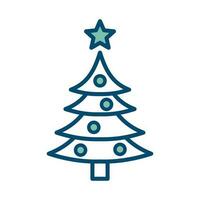 Navidad árbol icono vector diseño en blanco antecedentes