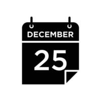 calendar 25 december icon vector design template