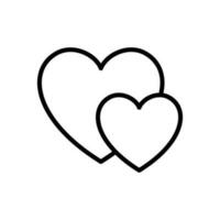 corazón - enamorado icono vector diseño modelo en blanco antecedentes