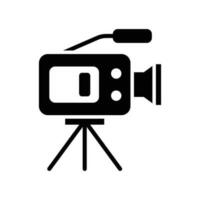 video camera icon vector design template in white background