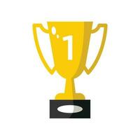 trophy icon vector design template in white background