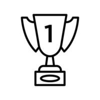 trophy icon vector design template in white background