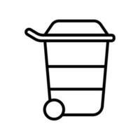 trash can icon vector design template in white background