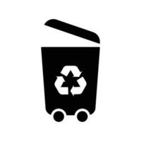 trash can icon vector design template in white background