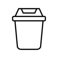 trash can icon vector design template in white background