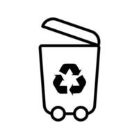 trash can icon vector design template in white background