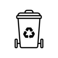 trash can icon vector design template in white background