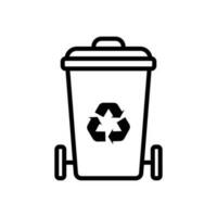 basura lata icono vector diseño modelo en blanco antecedentes