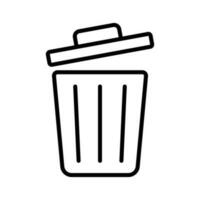 trash can icon vector design template in white background