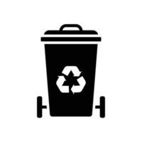 basura lata icono vector diseño modelo en blanco antecedentes