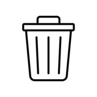 basura lata icono vector diseño modelo en blanco antecedentes