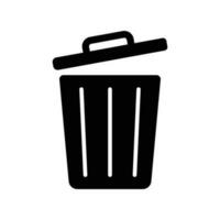 trash can icon vector design template in white background