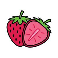 strawberry icon vector design template in white background