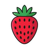 strawberry icon vector design template in white background