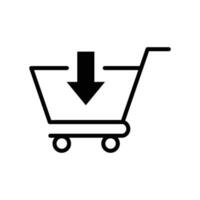 shopping chart icon vector design template in white background