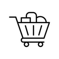 shopping chart icon vector design template in white background