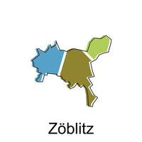 Map of Zoblitz colorful design, World Map International vector template with outline graphic sketch style on white background