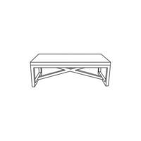 mesa icono mueble minimalista logo, vector icono ilustración diseño modelo