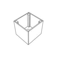 Wooden Box line simple icon logo, modern template design, vector icon illustration