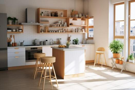 stock photo of inside kitchen
