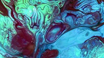 abstrait biologique hypnotique encre coloré peindre se répand video
