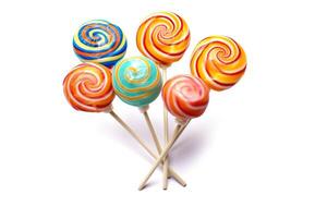 lollipop white isolated background Food Photography AI Generated photo