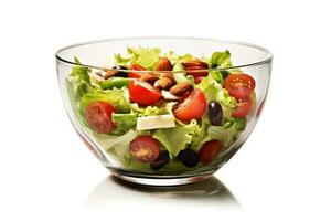 petite salad white isolated background Food Photography AI Generated photo