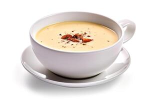 bisque soup cream white isolated background Food Photography AI Generated photo