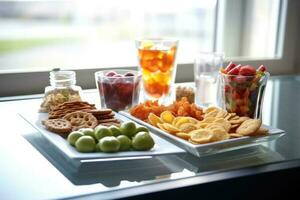 calorie snacks in the kitchen table Food Photography AI Generated photo