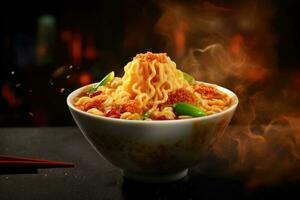 professional food photography instant noodles AI Generated photo