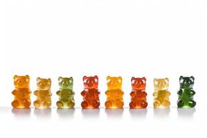 stock photo of gummy bear candy food photography isolated white background AI Generated