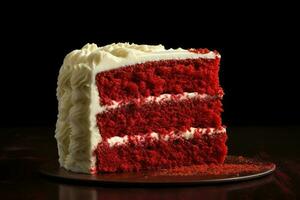 stock photo of red velvet cake food photography AI Generated