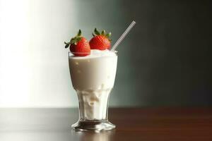 stock photo of milk shake food photography studio light AI Generated