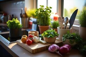 stock photo of inside kitchen AI Generated