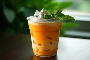 stock photo of thai tea food photography studio light AI Generated