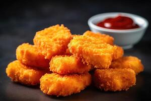 stock photo of chicken nugget food photography AI Generated