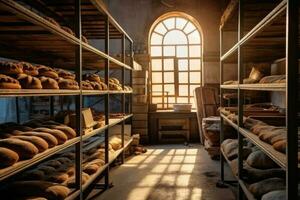 stock photo of inside bakery AI Generated