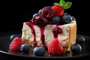 stock photo of cheesecake food photography AI Generated
