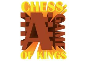 3D Text Design About International Chess Quotes Sublimation vector