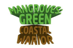 3D Text Design About World Mangrove Day Quotes vector