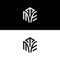 TMF hexagon logo vector, develop, construction, natural, finance logo, real estate, suitable for your company. vector