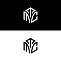 tmc hexágono logo vector, desarrollar, construcción, natural, Finanzas logo, real bienes, adecuado para tu compañía. vector